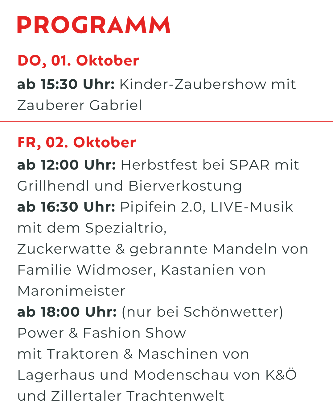 HERBSTFEST IM WEZ